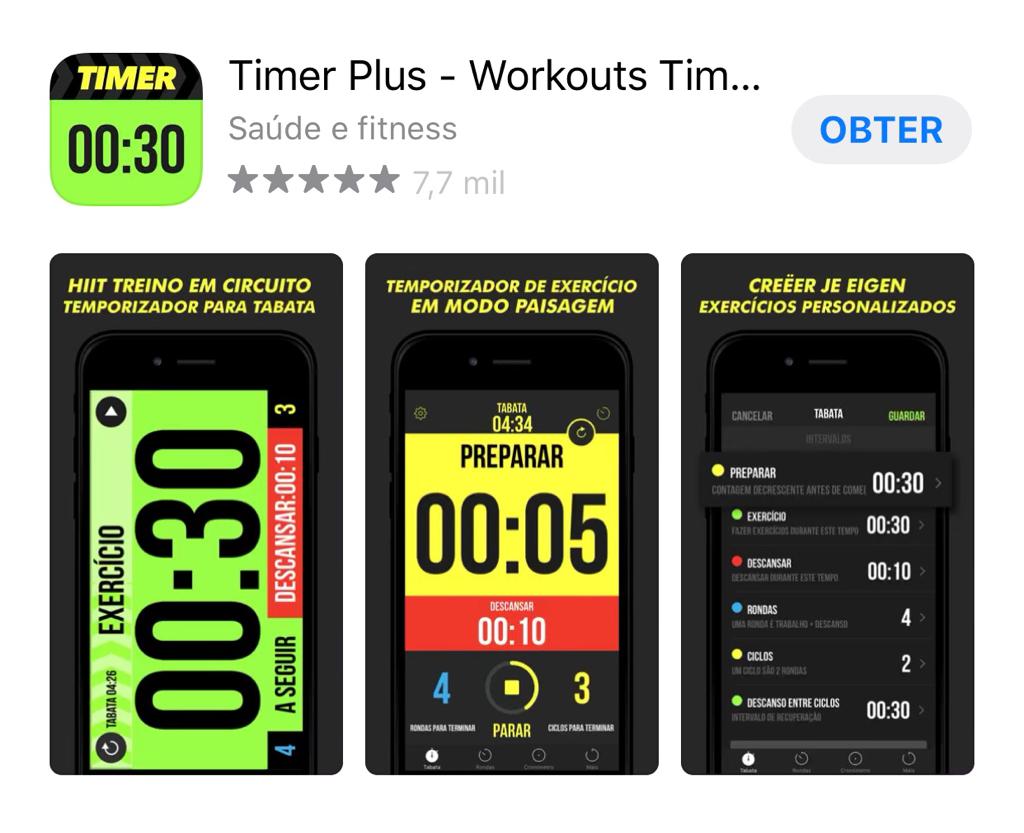 timer plus método TABATA