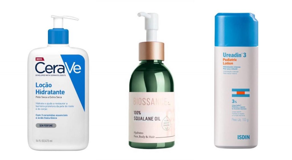 hidratantes preferidos por fabíola kassin: cerave, biossance e ureadin 3