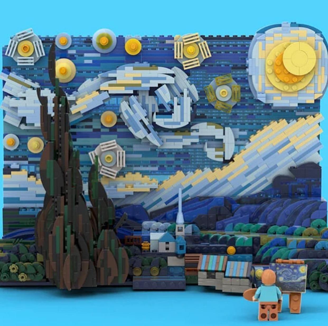 noite estrelada lego