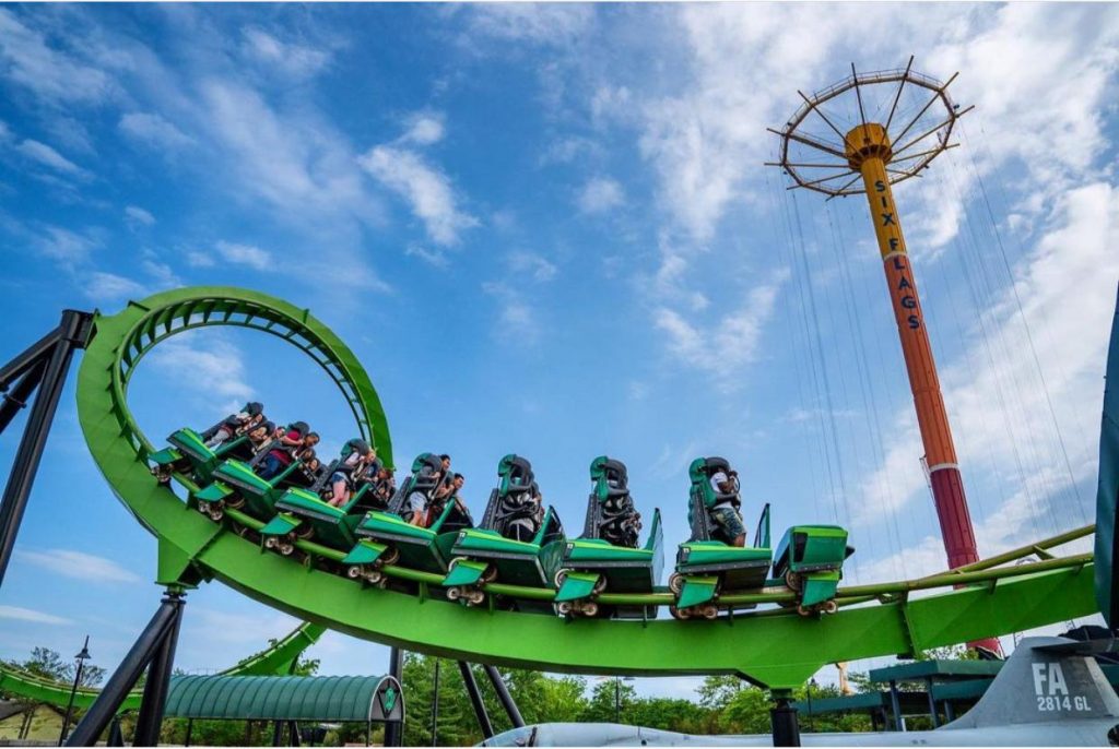 maior montanha russa do mundo no parque six flags de new jersey