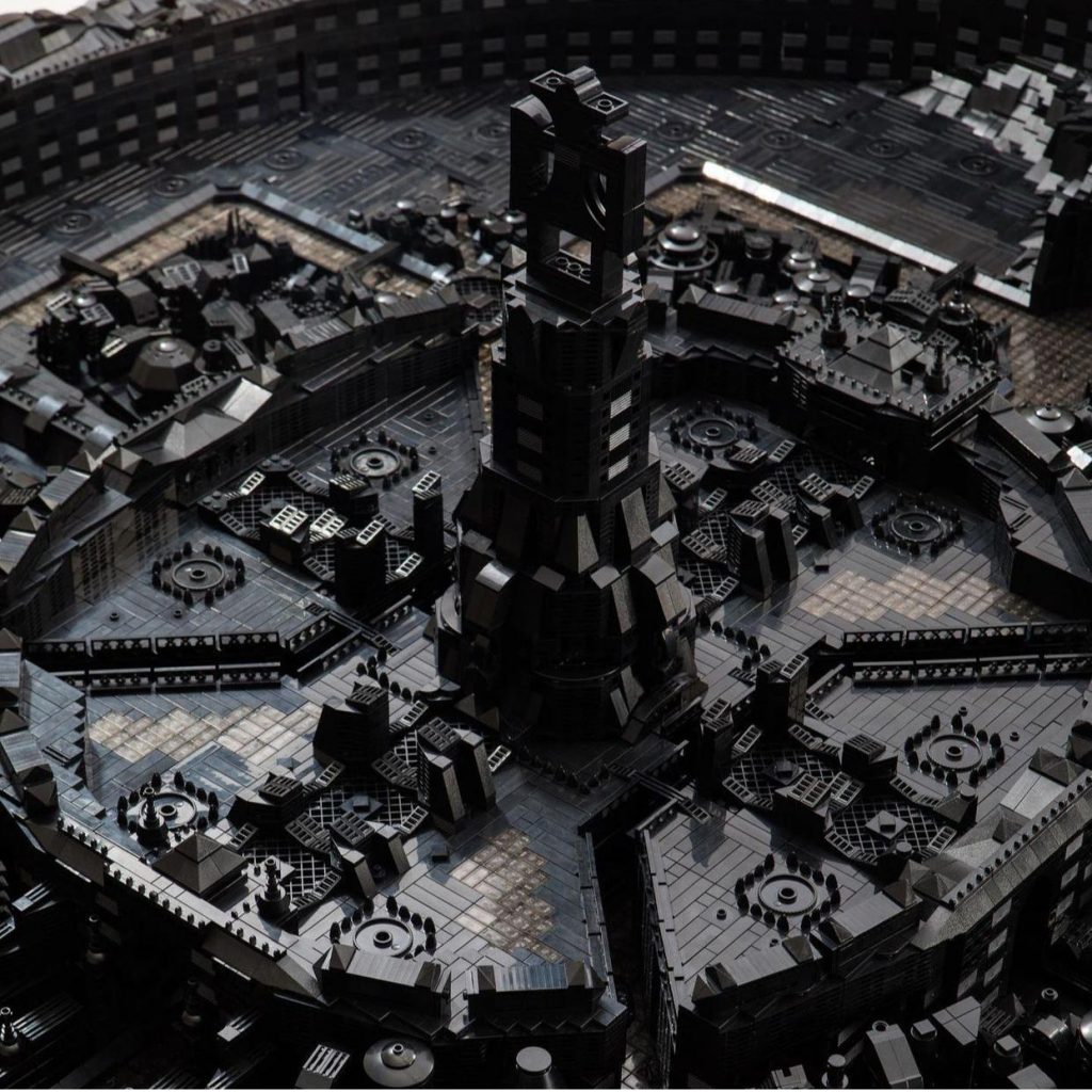 cidade de lego feita pelo artista ekow nimako para museu em illinois