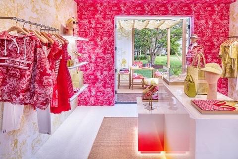 loja dior em hotel na california, rosewood miramar beach