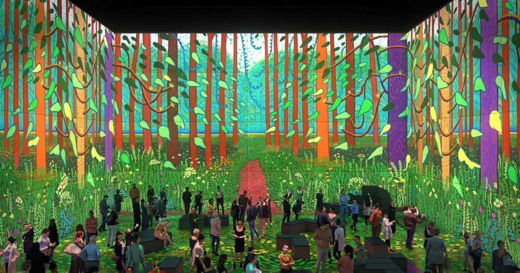 Grandes obras de David Hockney estarão em mostra imersiva de Londres