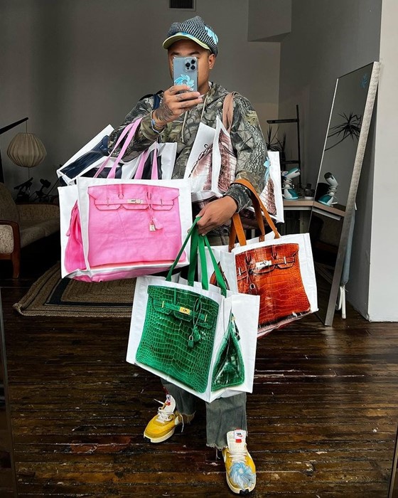 Designer filipino cria ecobags usando “Birkins” e humor