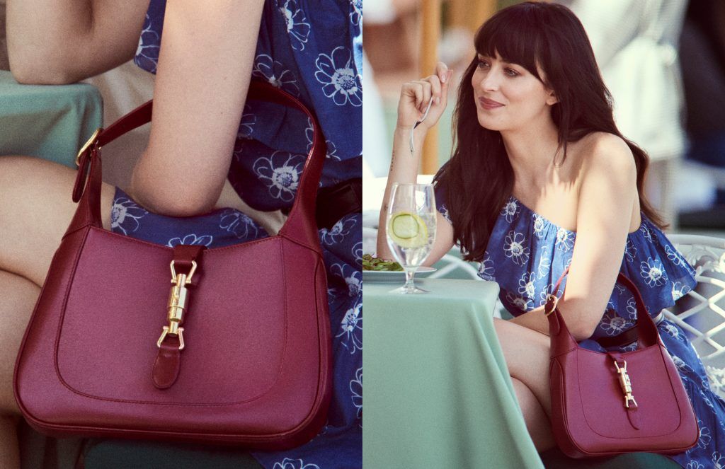 Dakota Johnson estrela campanha da Gucci para a bolsa Jackie