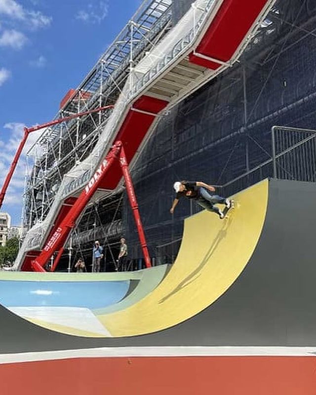 Skatepark Colorido no Centre Pompidou para os Jogos Olímpicos de Paris 2024