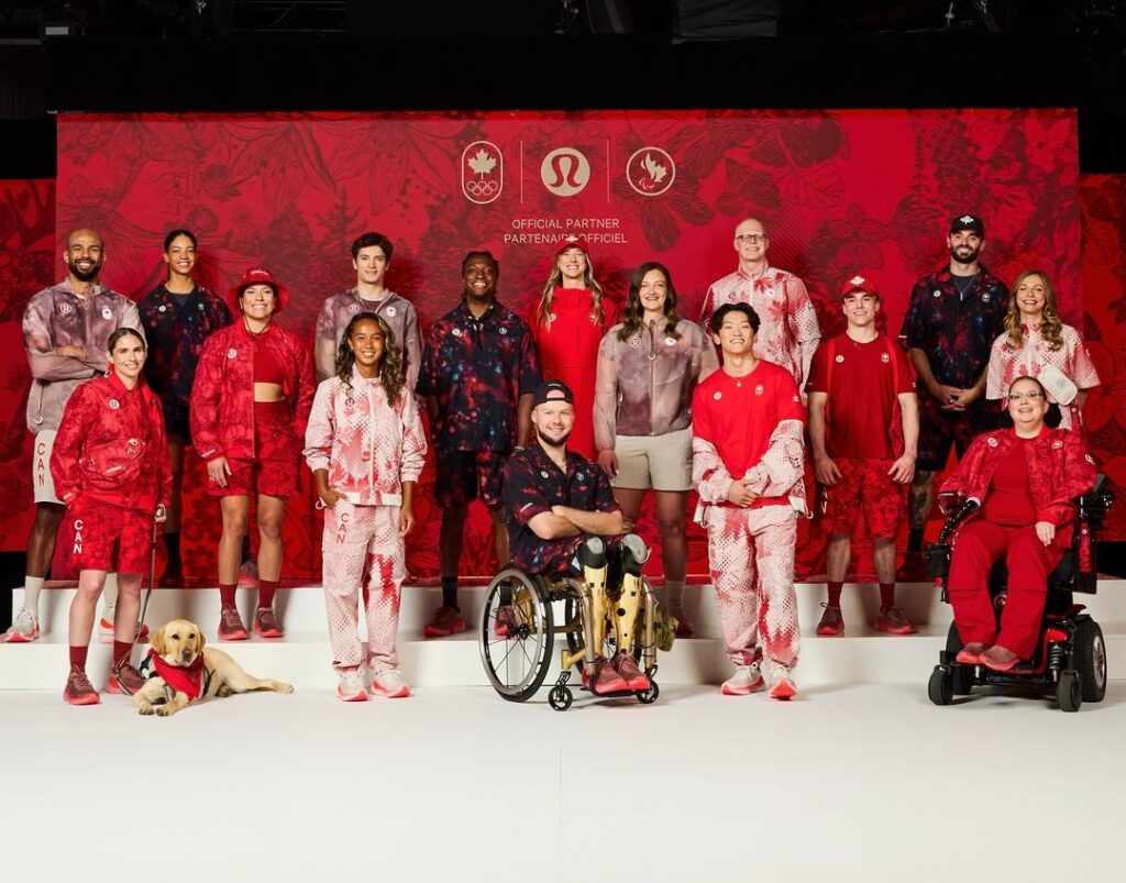 Uniforme do Canadá para as Olimpíadas 2024.