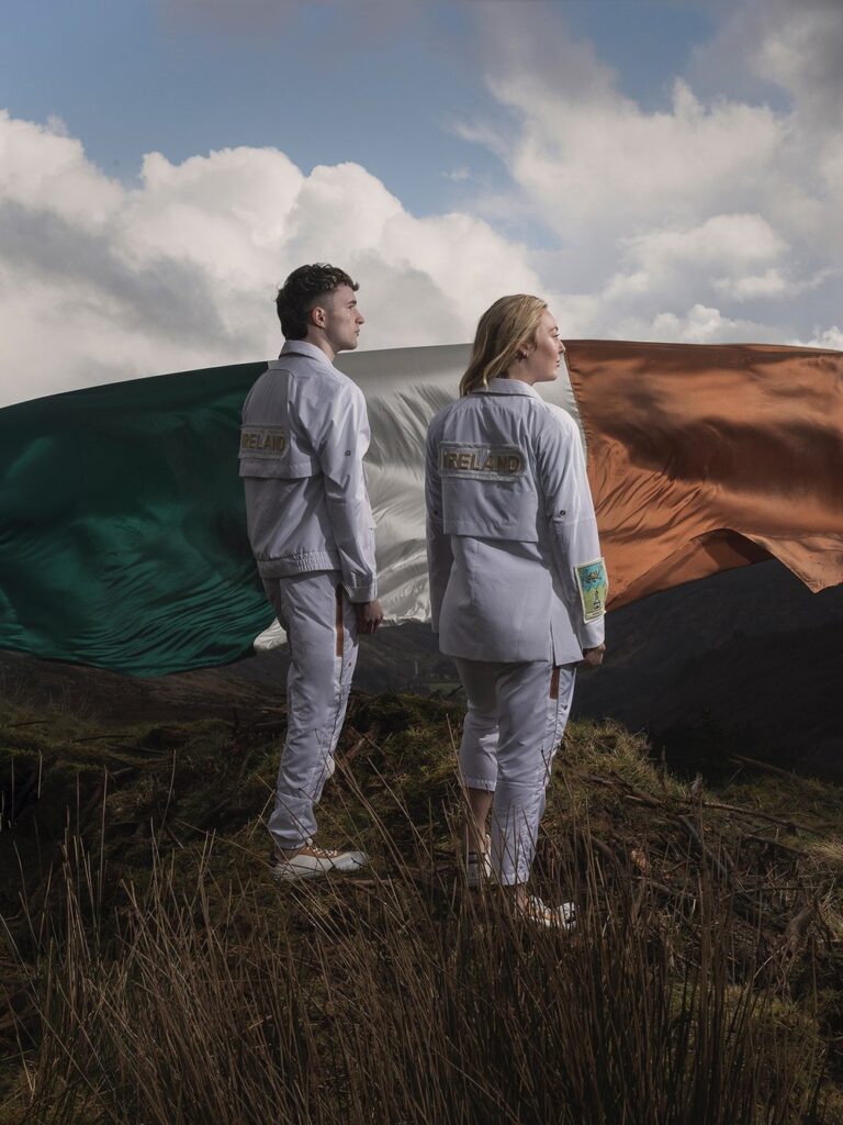 Uniforme da Irlanda para as Olimpíadas 2024.