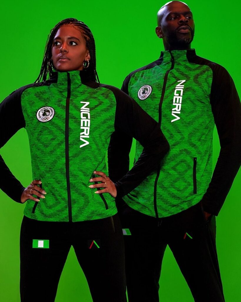 Uniforme da Nigéria para as Olimpíadas 2024.