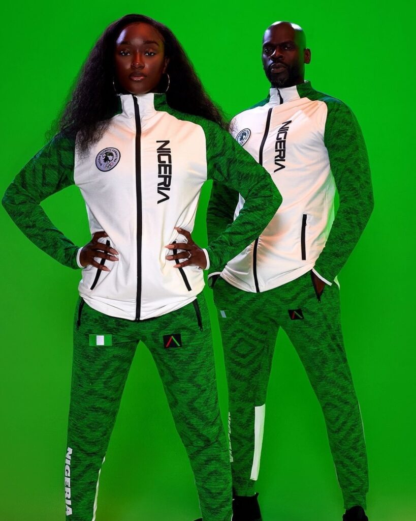 Uniforme da Nigéria para as Olimpíadas 2024.