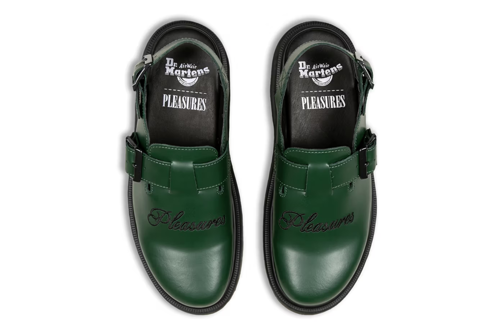 PLEASURES e Dr. Martens: O Jorge Mule Ganha Nova Versão em Couro Verde