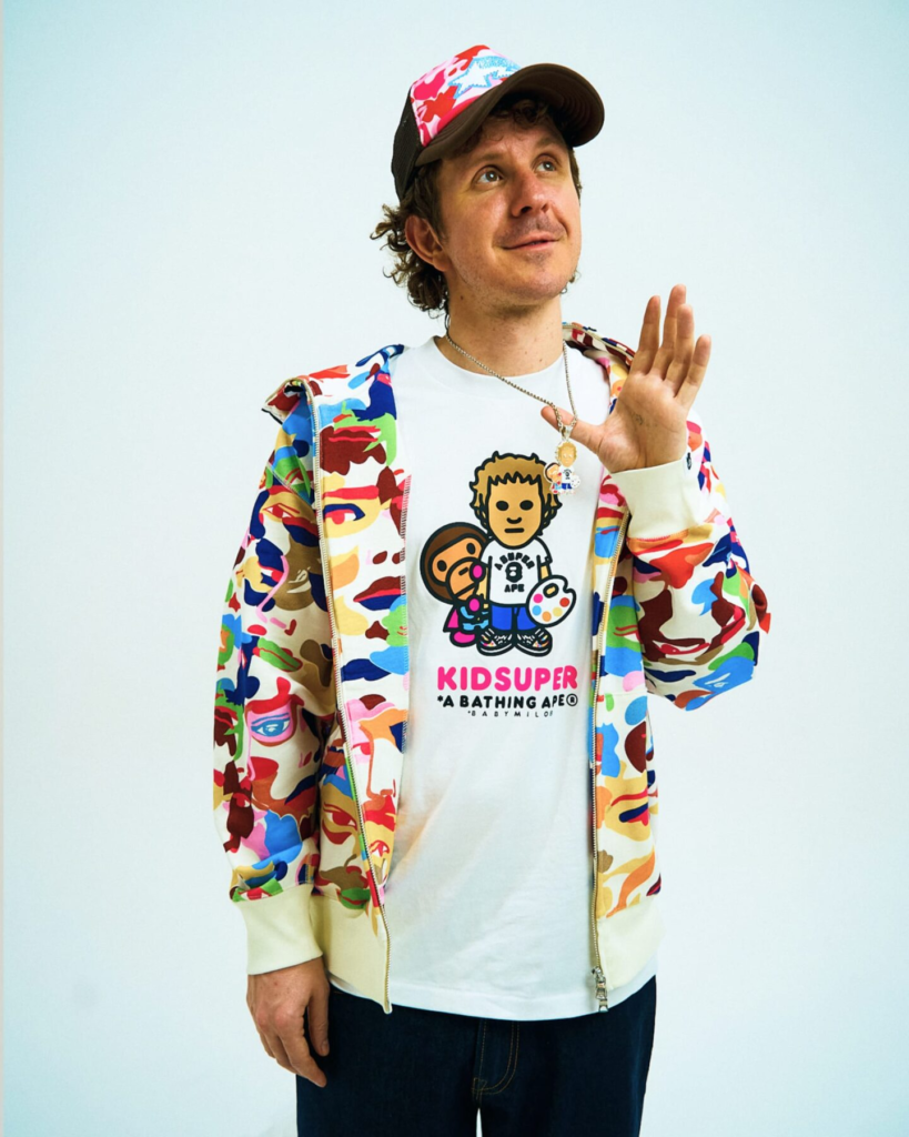 BAPE e KidSuper celebram o passado e o futuro com colaboração exclusiva estrelada por Kai Cenat