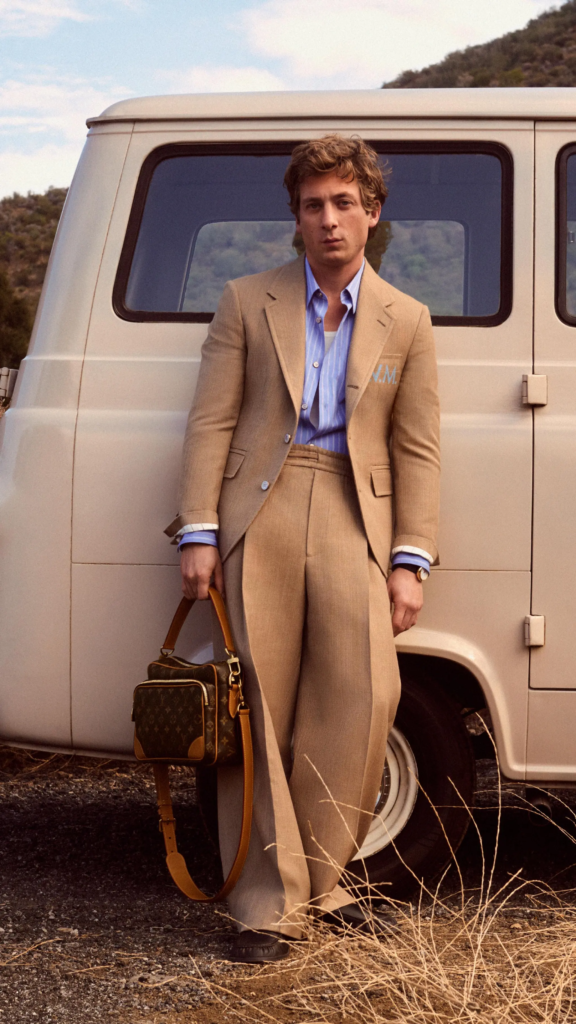 Campanha Louis Vuitton reúne Jeremy Allen White e Pusha T em viagem cinematográfica