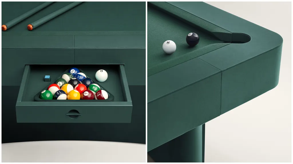 Mesa de sinuca Hermès reinventa o bilhar de luxo
