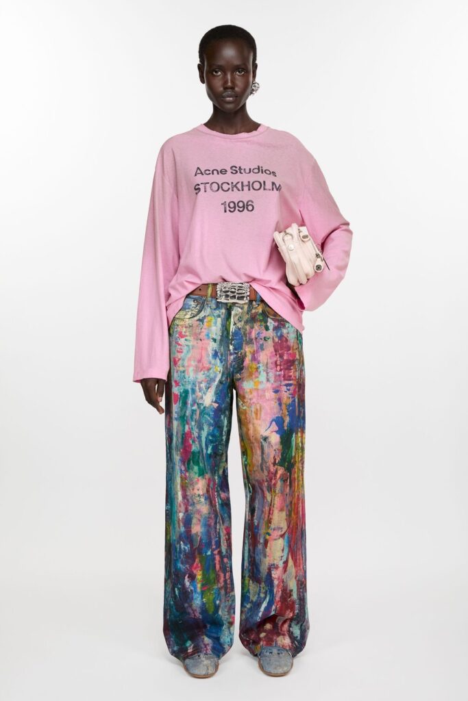jeans estampado da acne studios