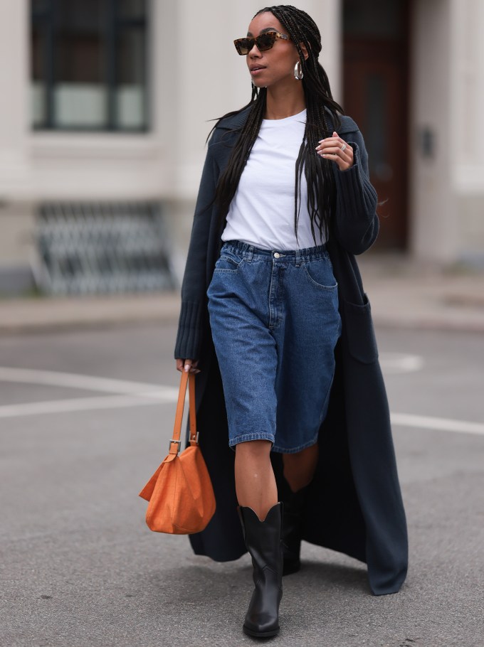 jorts tendência para o verão 2025, inspirações de looks com jorts.