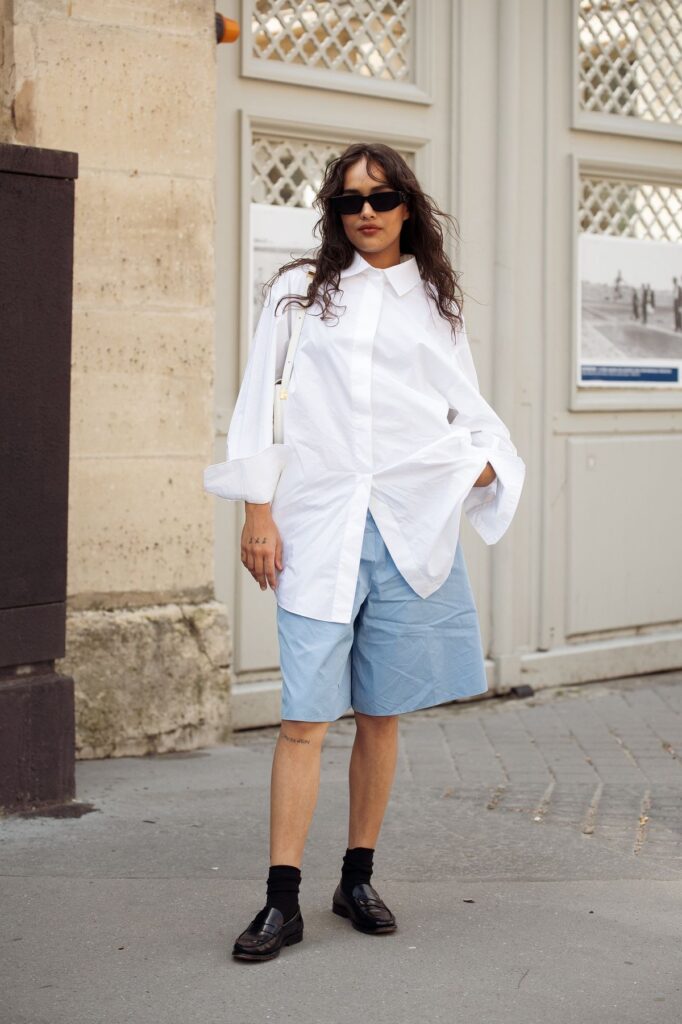 Ideias de looks e inspirações com camisa social oversized.