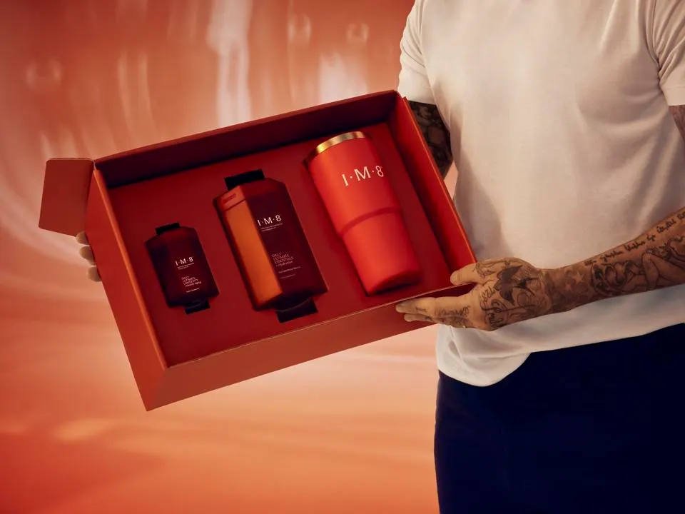 lançamento da I.M.8 da marca de suplemento de David Beckham.