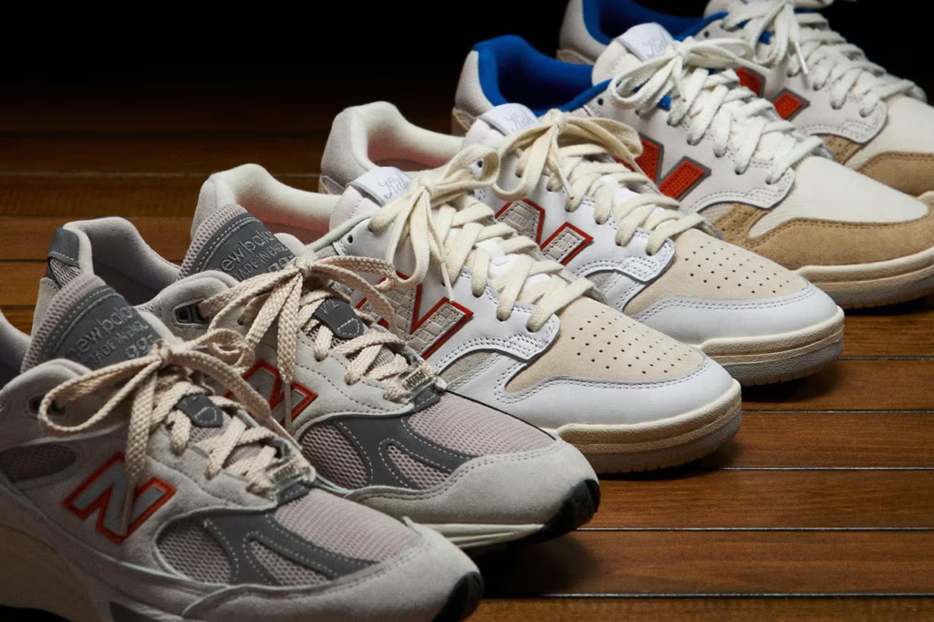 Lançamento Kith e New Balance; tênis Kith x New Balance.