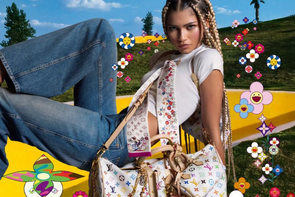 Zendaya estrela a nova campanha da Louis Vuitton e Murakami.