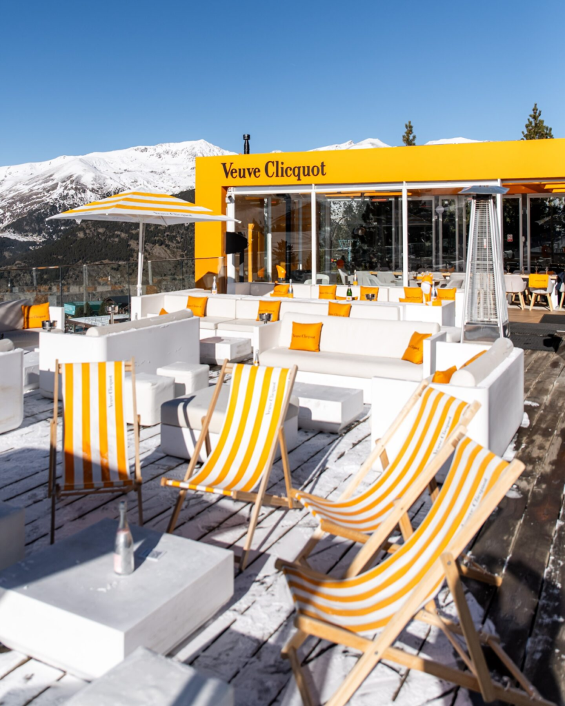 Veuve Clicquot transforma o Après-Ski em Luxo nos Pirineus, Grandvalira e Formigal.