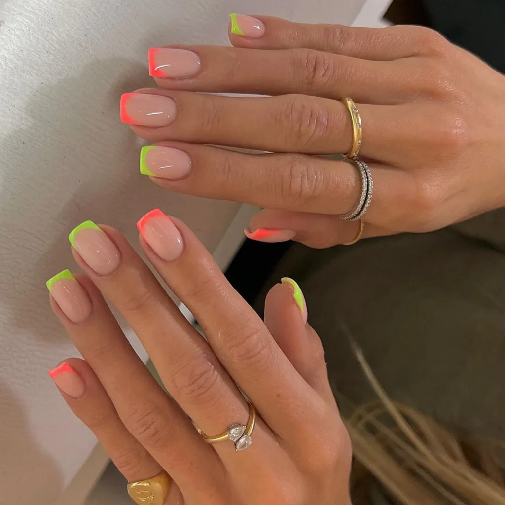 Inspiração para fazer unhas neon.