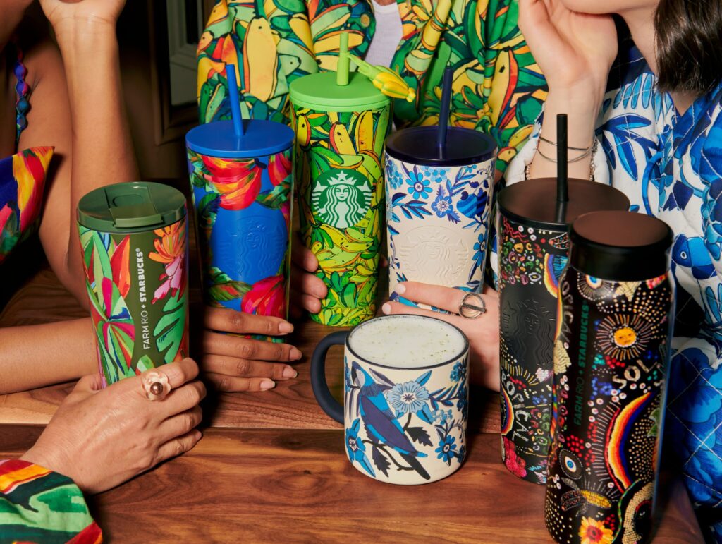 FARM Rio e Starbucks lançam collab exclusiva de drinkware
