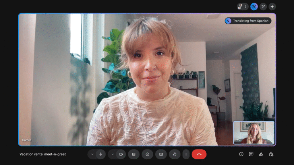 Google Meet lança tradução simultânea por voz com IA para planos pagos