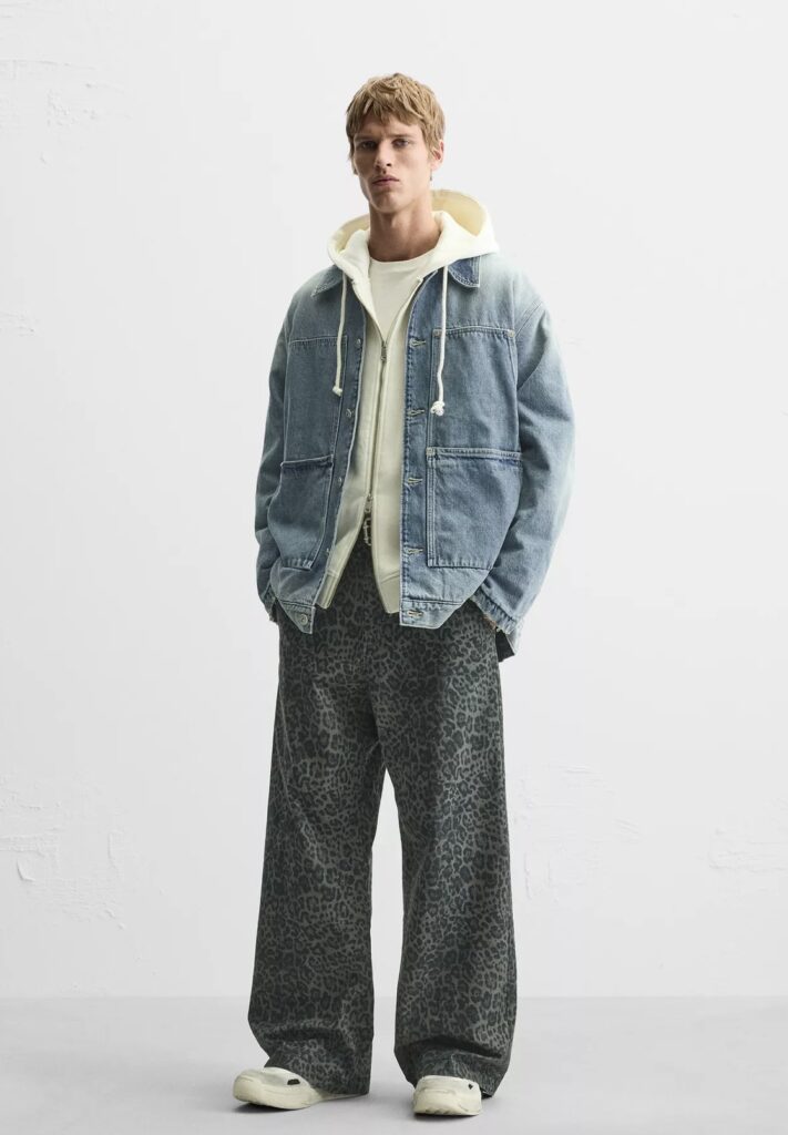 tendência masculina calça relaxed fit 