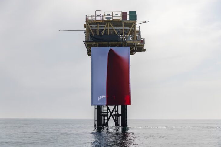 BUTCHERED de Anish Kapoor transforma plataforma da Shell em palco de protesto com Greenpeace