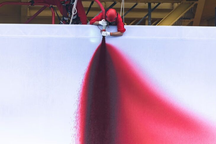 BUTCHERED de Anish Kapoor transforma plataforma da Shell em palco de protesto com Greenpeace