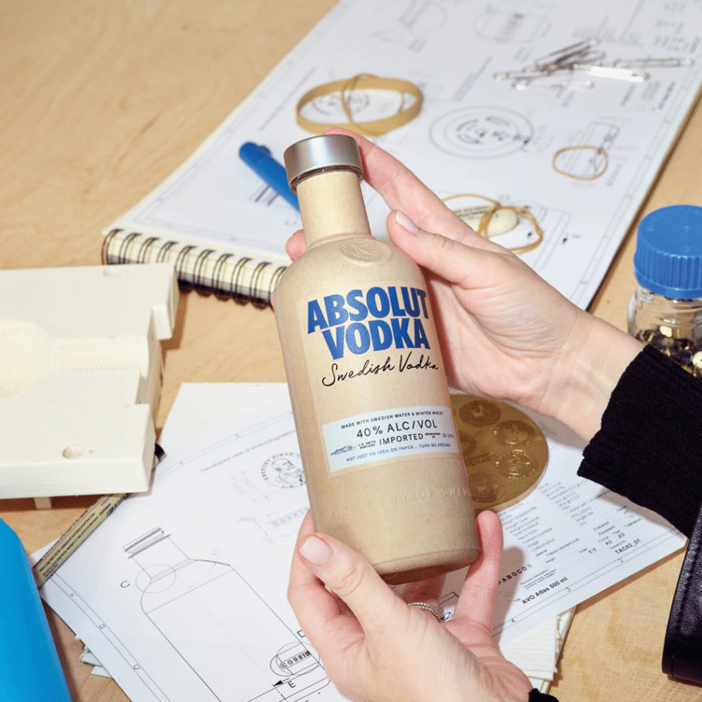 Teste de garrafa e tampa de papel da Absolut é concluída com êxito