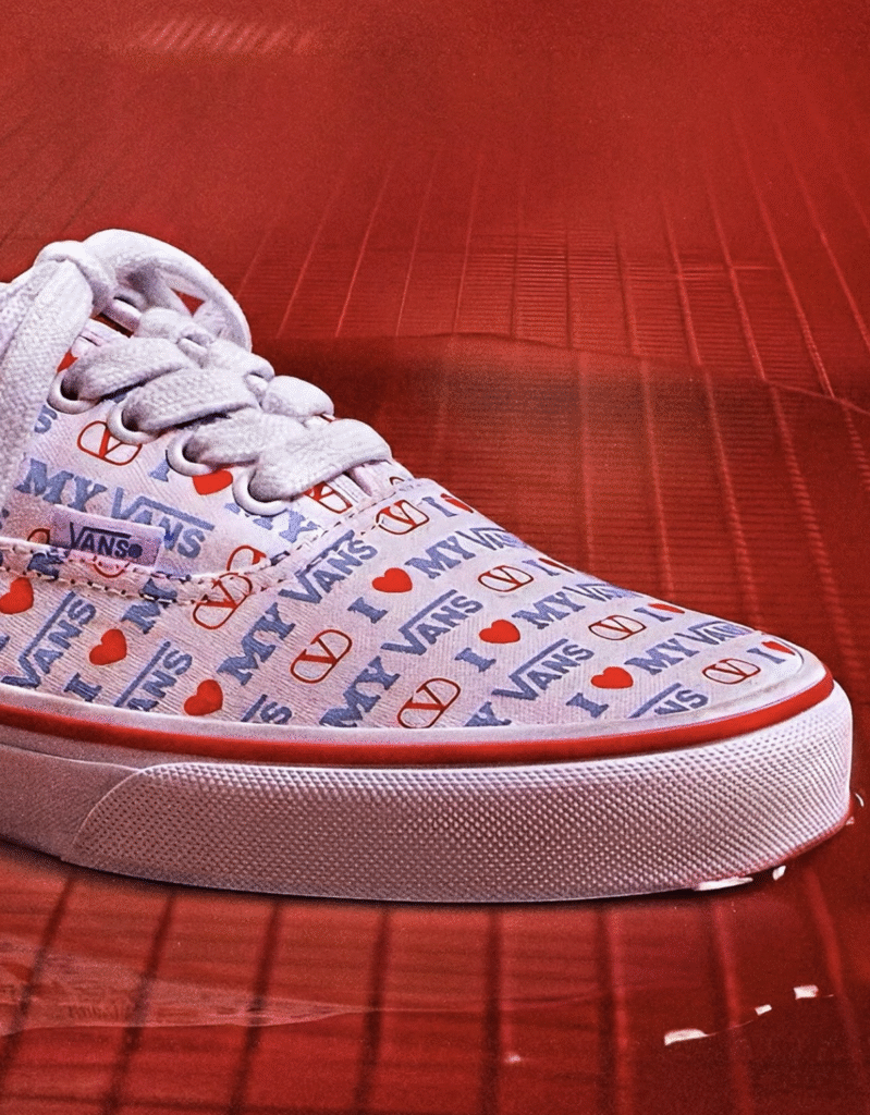 Valentino x Vans campanha gerada por IA