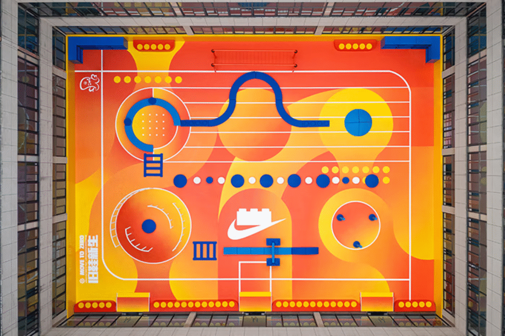 Nike e LEGO transformam playground em Xangai com design modular