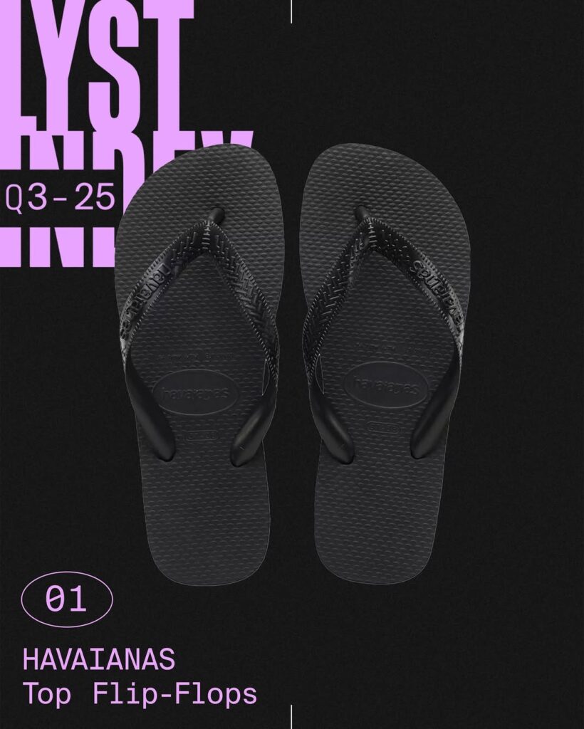 Havaianas conquista o topo da Lyst como o item mais desejado do mundo