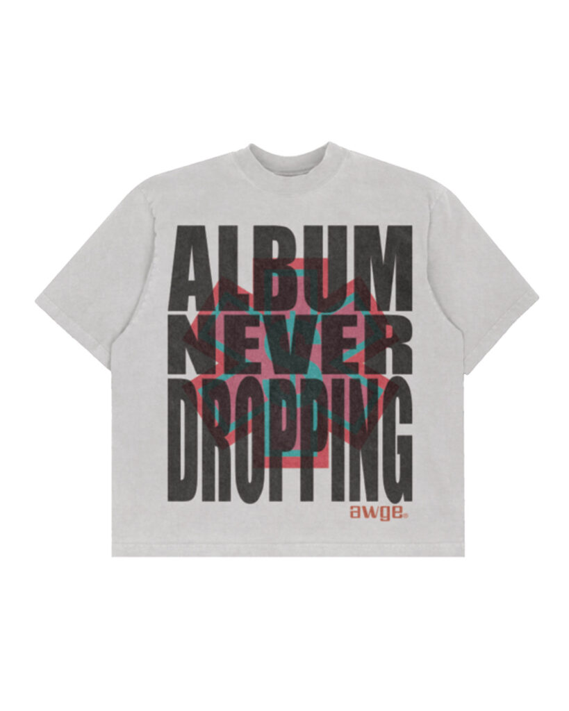 A$AP Rocky apresenta hoodie Album Never Dropping no Camp Flog Gnaw