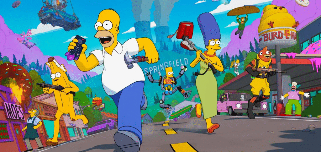 Fortnite e Simpsons transformam Springfield em um novo evento global