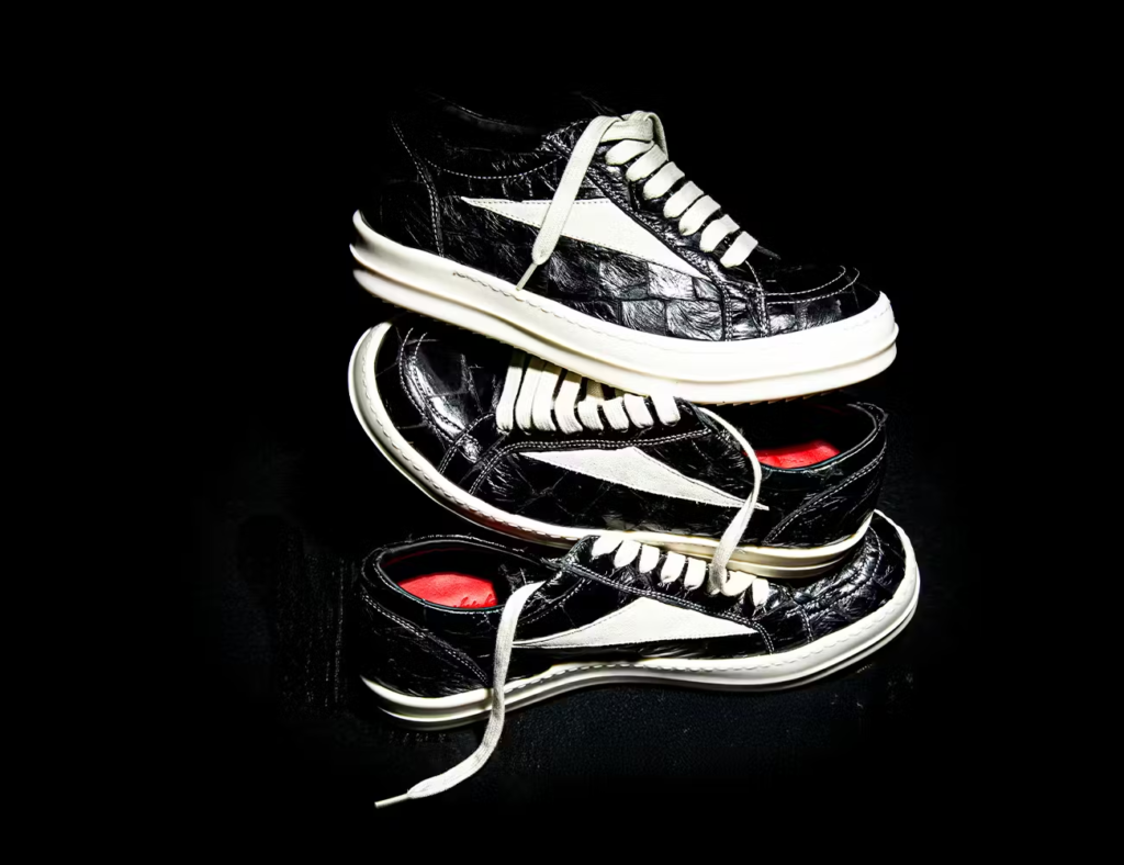 Rick Owens Maxfield transforma couro de peixe em sneaker