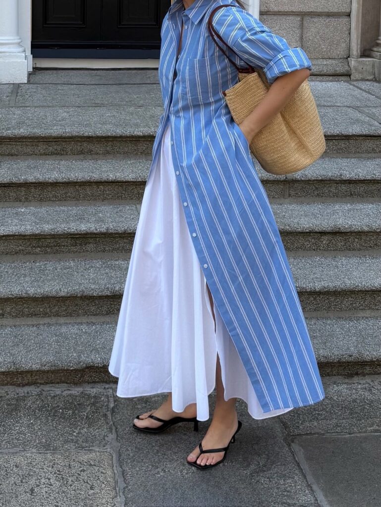 como usar chemise no dia a dia, o que é chemise, diferença entre camisa e chemise, em que ocasião usar chemise, significado de chemise, chemise como vestido, chemise no trabalho, chemise street style, chemise feminina tendência, look com chemise aberta, chemise com cinto, chemise listrada, chemise minimalista, chemise elegante, peça versátil moda