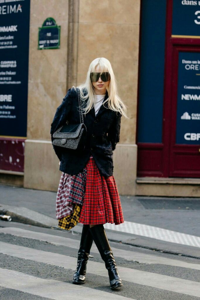 Saia xadrez é tendência no street style