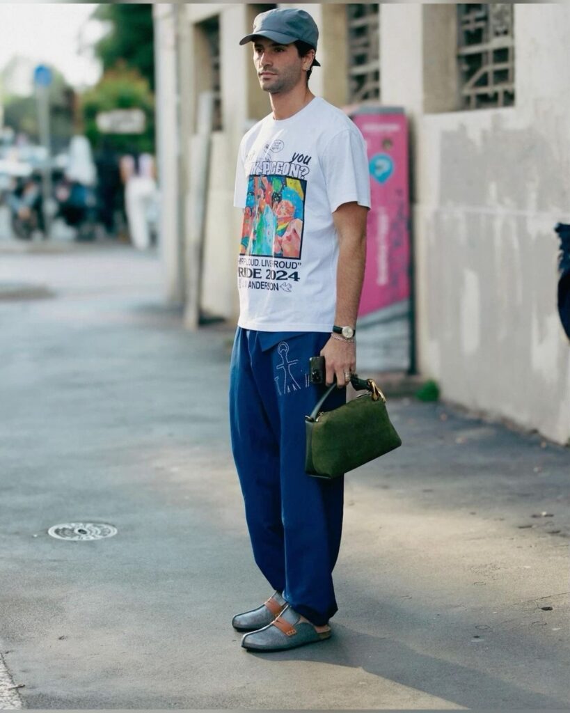 Handbags masculinas ganham destaque no street style masculino