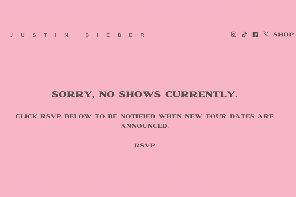 Justin Bieber dá indícios de turnê mundial SWAG