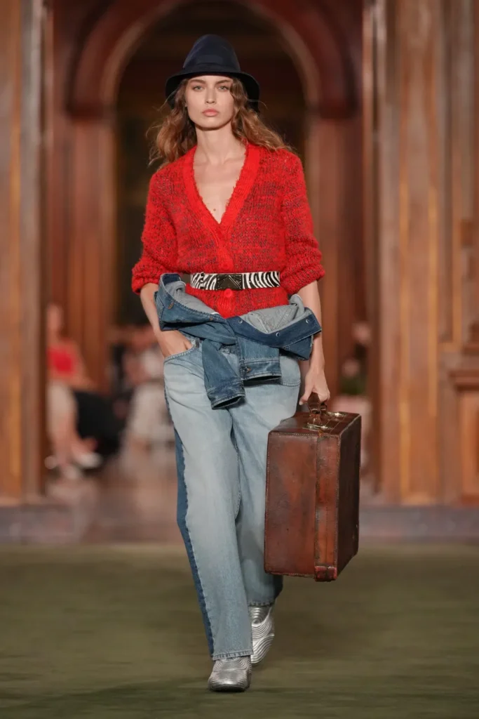 Look jeans do desfile louis vuitton cruise 2027 no museu the frick