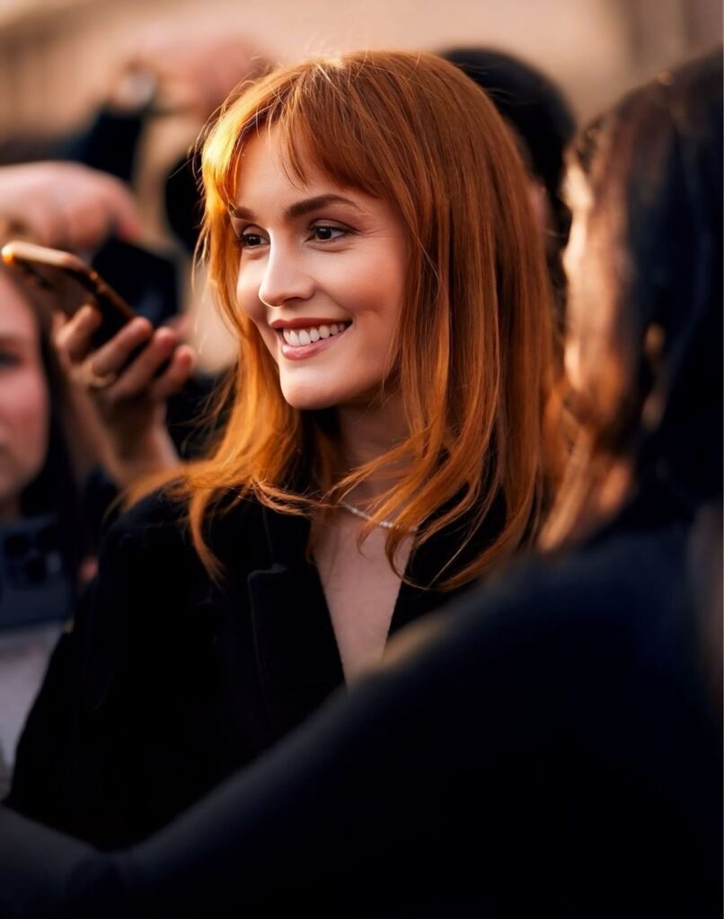 Copper hair com franja 