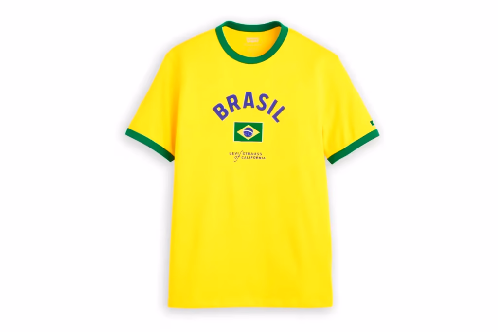 Coleção de camisetas retrô da Levi's para a Copa de 2026