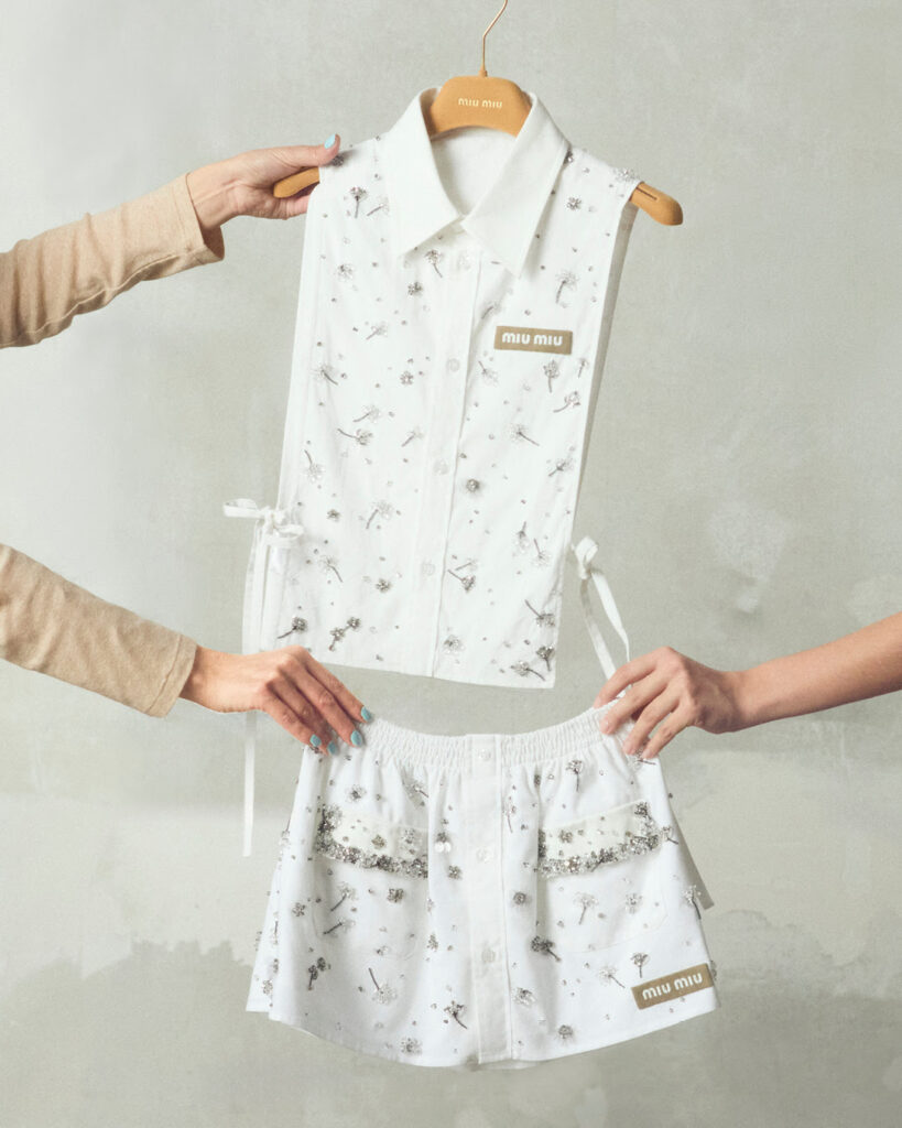 Nova coleção Upcycled 2026 da Miu Miu traz peças vintage