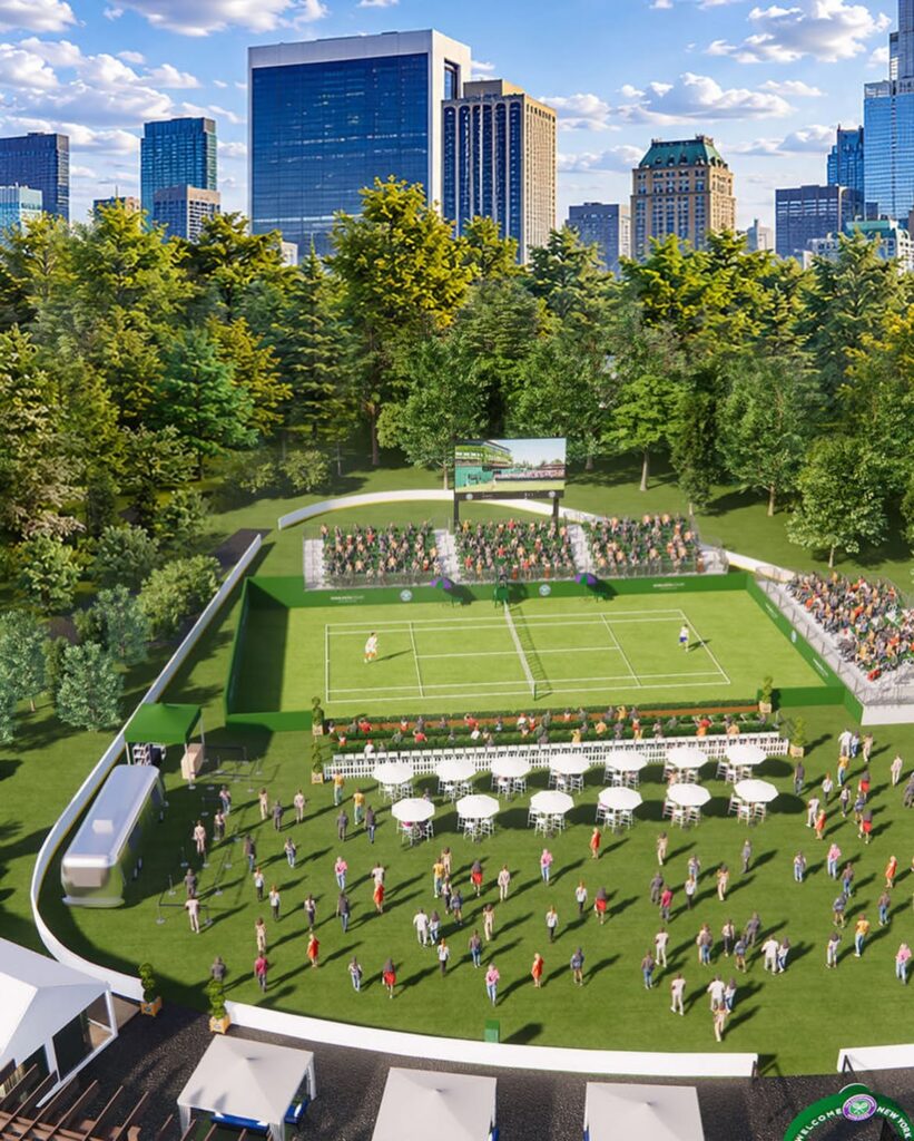 Quadra de Wimbledon no Central Park em Nova York