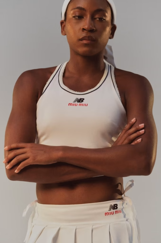 Coco Gauff estrela collab Miu Miu x New Balance