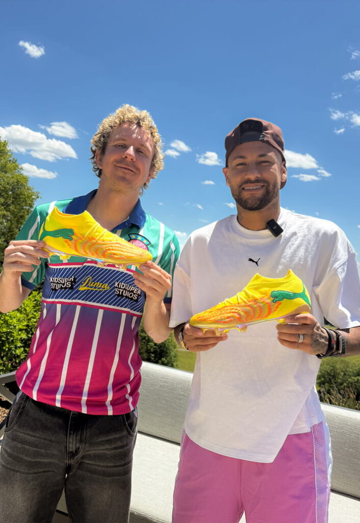 A chuteira amarela da KidSuper e Puma para Neymar Jr.