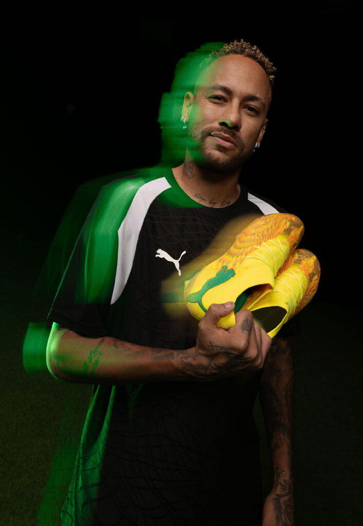 A chuteira amarela da KidSuper e Puma para Neymar Jr.